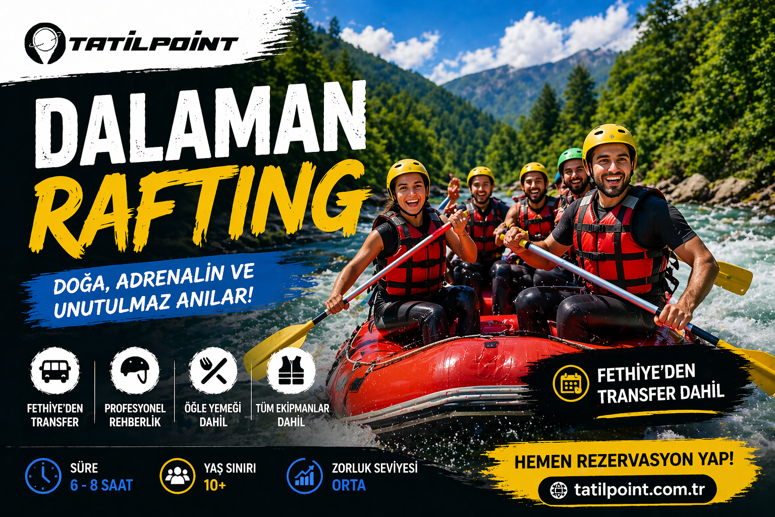 dalaman rafting fiyatlari