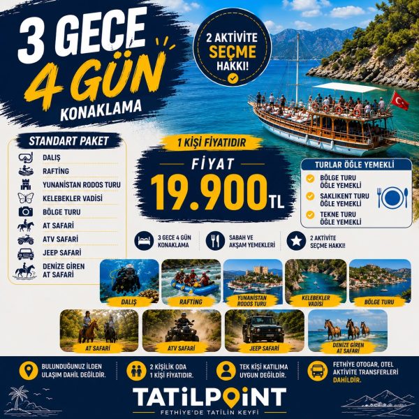  Fethiye’de Hayalinizdeki Tatil Tatilpoint Ayrıcalığıyla! ☀️