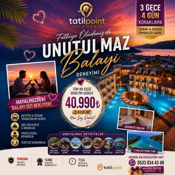 JAKUZİLİ ODA BALAYI PAKETİ